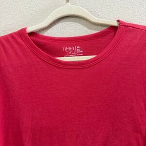 Time and Tru Womens‎ XL Long Sleeve Crew Neck T Shirt Apple Juice HTR Top